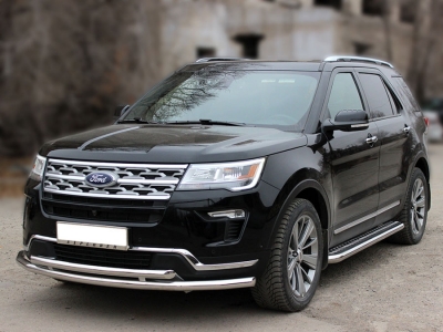 Пороги лист d-60 Технотек для Ford Explorer 2017 – н.в.