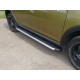 Пороги алюминиевые ТСС с накладкой для Renault Sandero Stepway 2014-2018